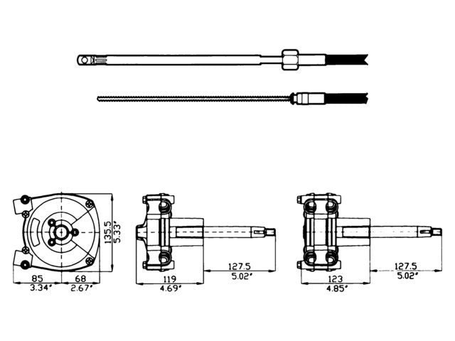 M66 stuurkabel 5.19 m