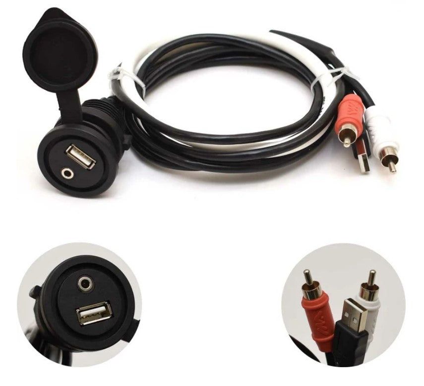 Jensen Marine Audio USB-Schnittstelle – 3,5-mm- und Cinch-Anschlüsse