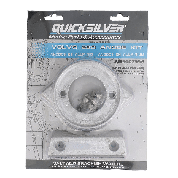 Quicksilver aluminium anode kit voor Volvo 290 hekdrive