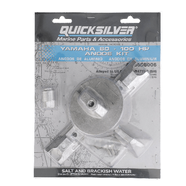 Quicksilver anode kit aluminium voor Yamaha 80-100 pk