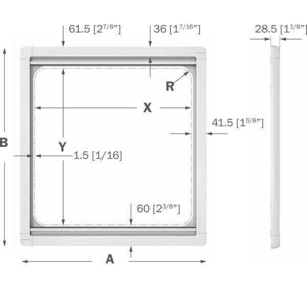 Dometic Skyscreen SRSND-347/202-R42-W-SLR-W wit maat 20