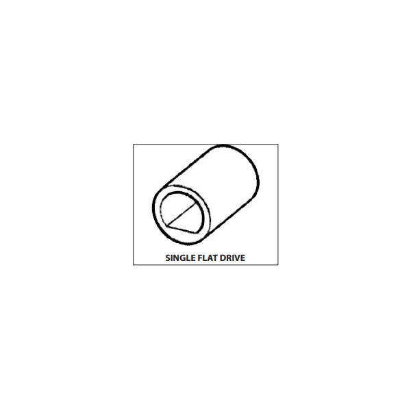 Talamex neopreen impeller single flat drive 6 bladen