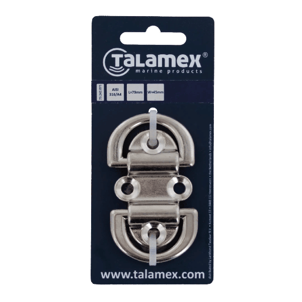 Talamex scharnierend dekoog dubbel Ø6 mm 79 x 45 mm