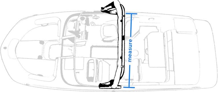 Monster Tower HS-1 Over The Top Bimini – Sunbrella doek zwart