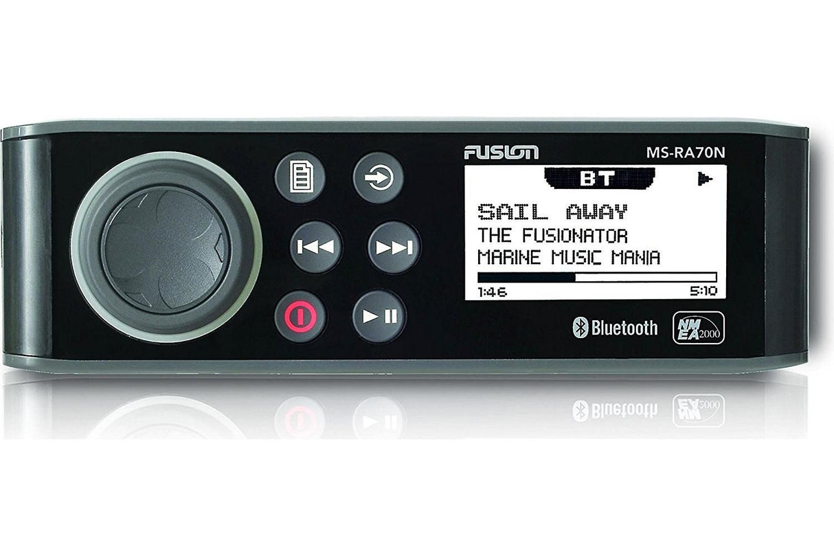 Fusion MS-RA70N marine stereo NMEA 2000 – IPX7 and Bluetooth 2 zones