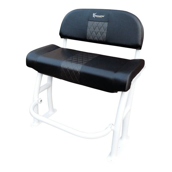 Fishmaster Pro Series Poggiapiedi inclinato con schienale rivestimento nero