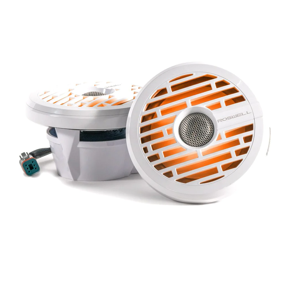Roswell R1 6.5 inch (16.51 cm) haut-parleurs de basse blancs – LED RVB