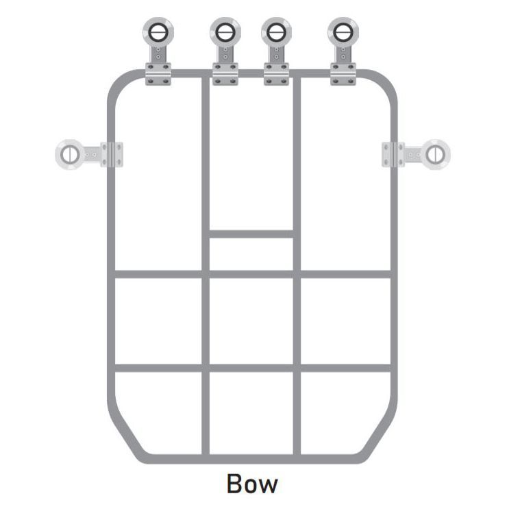 Fishmaster Universal T-Top Rutenhalter Schwarz Aluminium verstellbar
