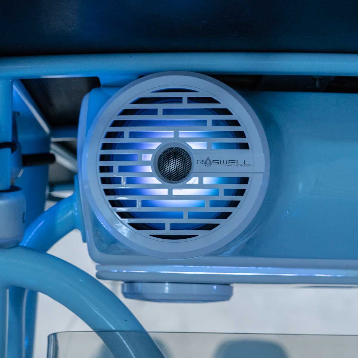 Roswell R1 8.0 (20,32 cm) altoparlanti marini da incasso neri – illuminazione LED RGB