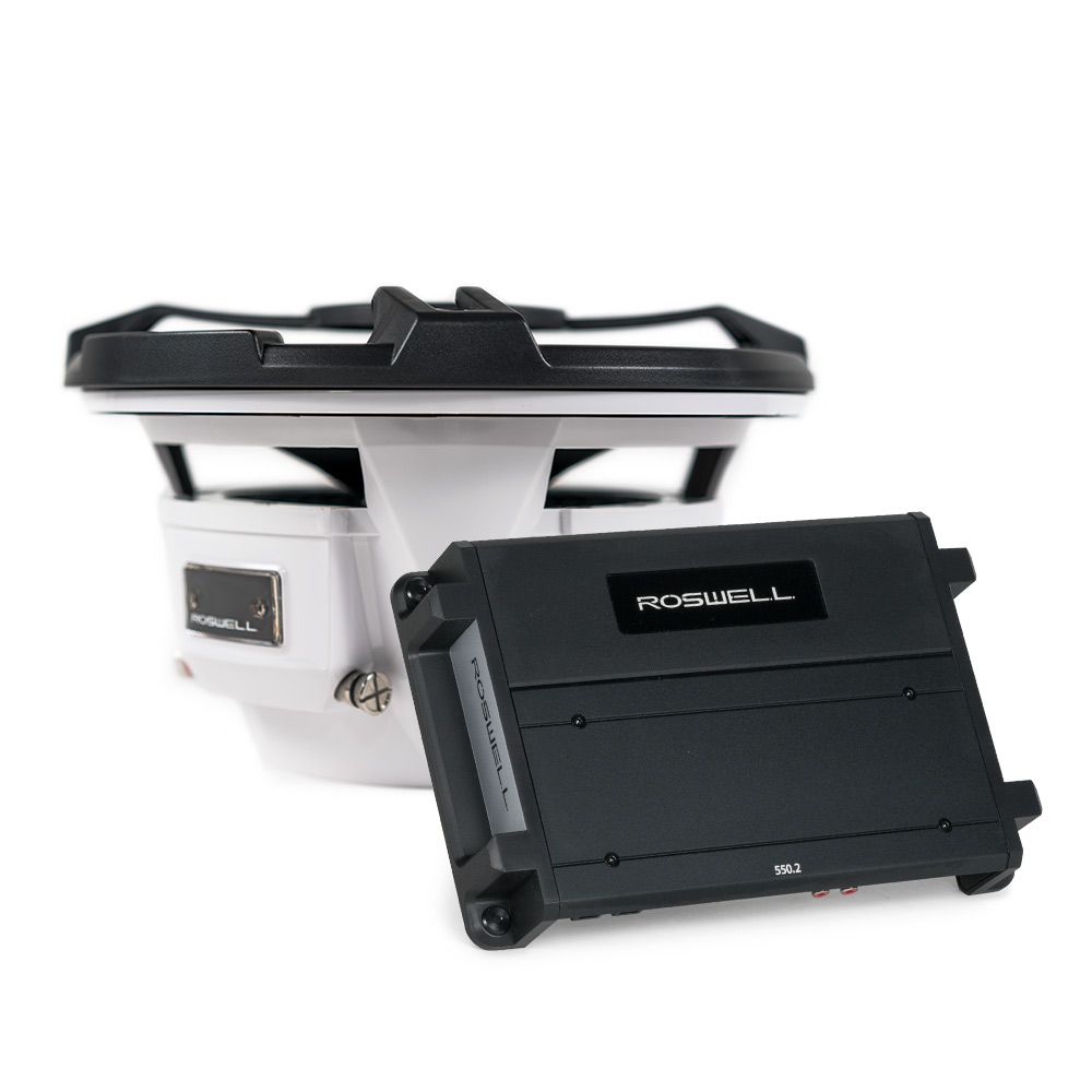 Roswell RMA 10 (25.4 cm) subwoofer package with R1 550.2 Marine Amplifier