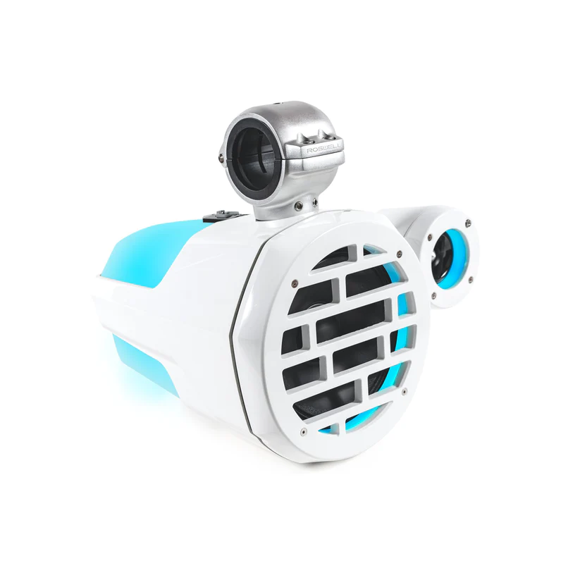 Roswell R1 PRO Tower Speakers White – RGB LED Lighting