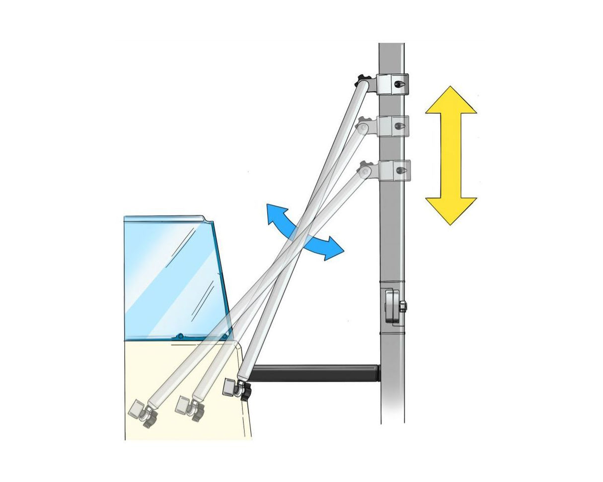 Fishmaster Original T-Top conjunto de separadores verticales de soporte, 2 unidades
