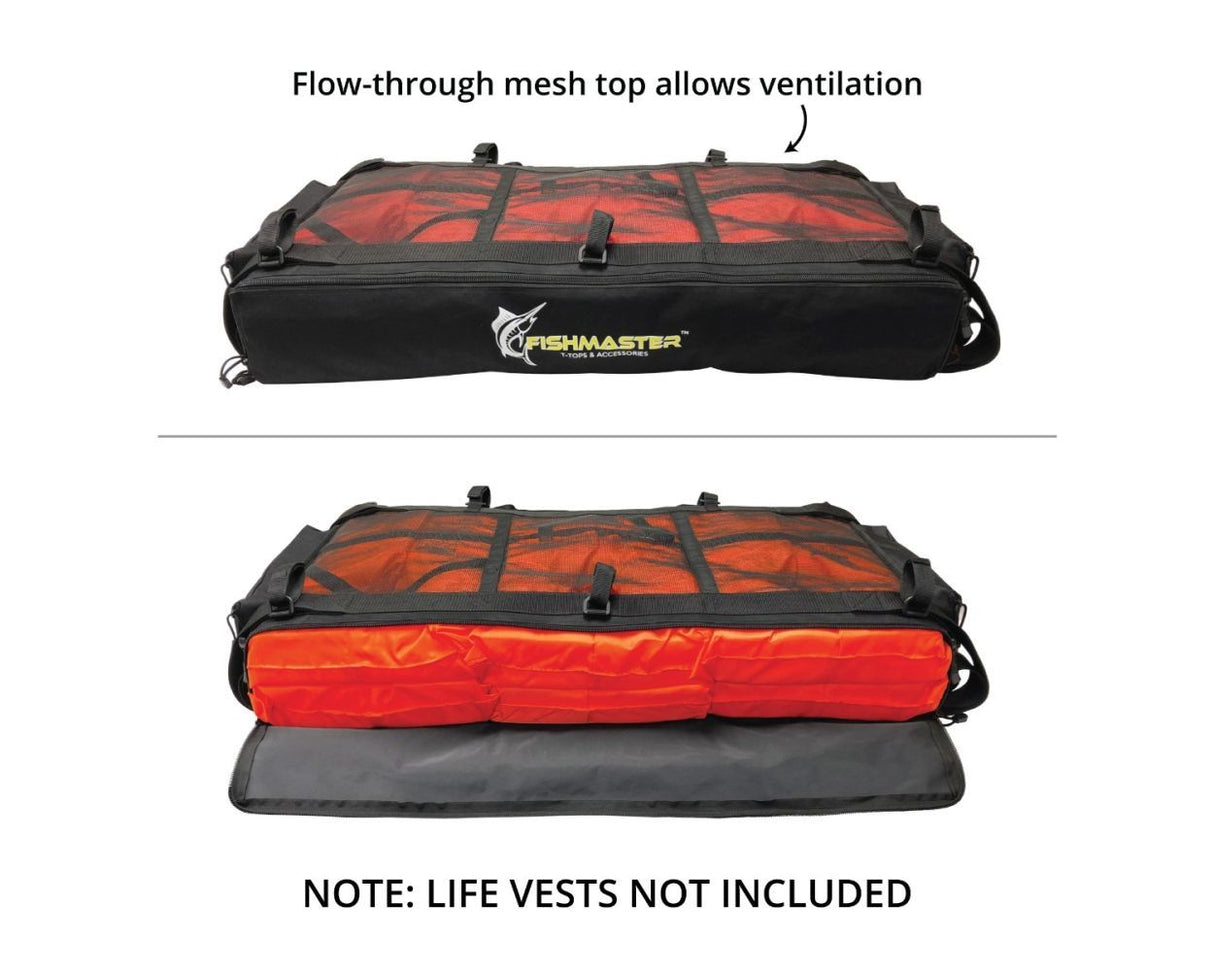 Fishmaster bolsa de almacenamiento T-Top – para chalecos salvavidas y equipo