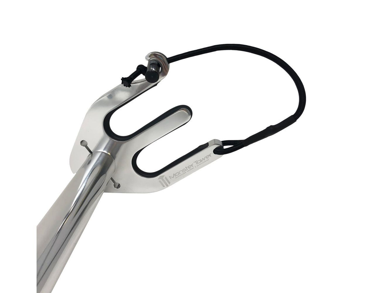 Soporte para esquí acuático Monster Tower cepillado con insertos universales