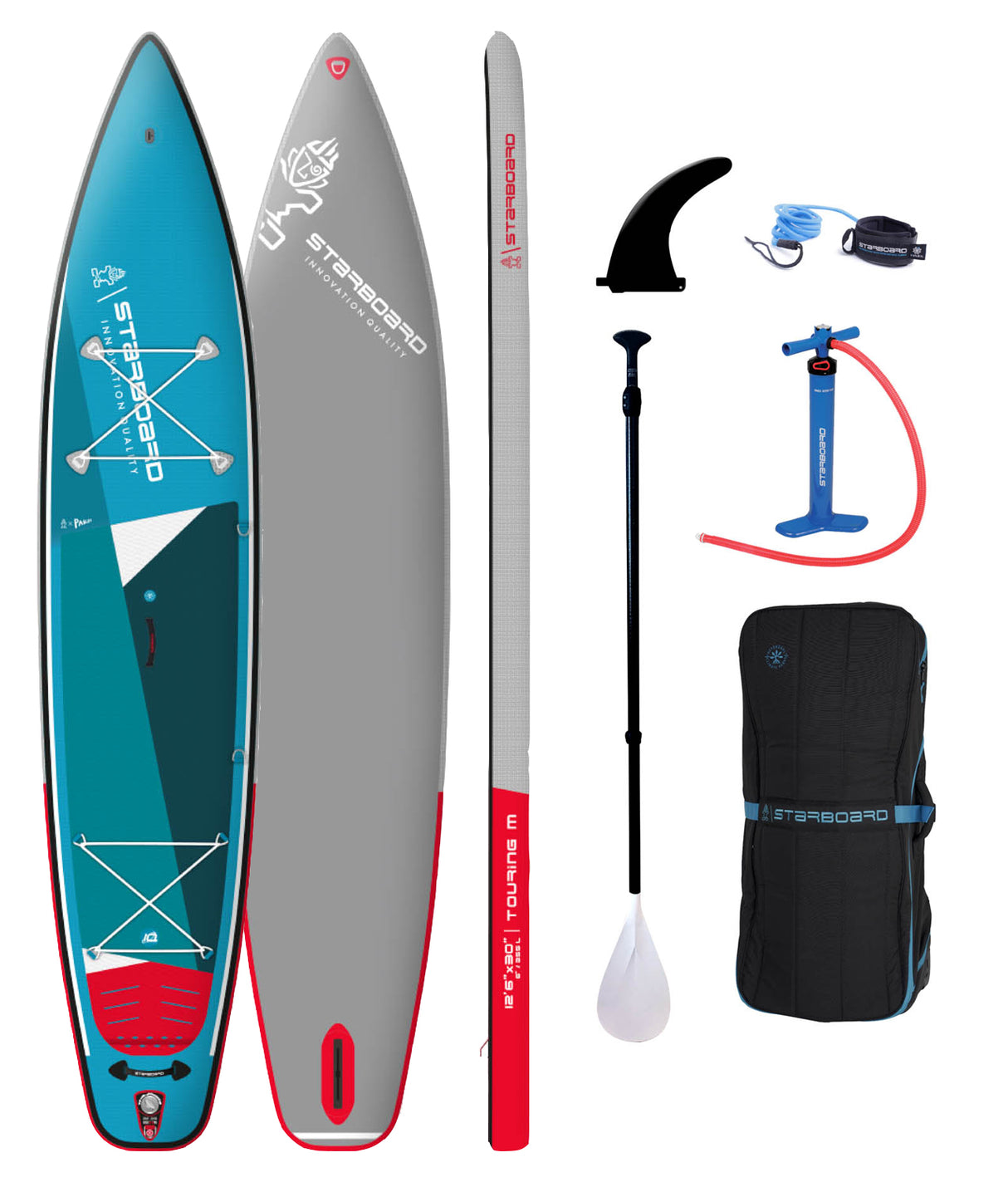 starboard inflatable sup 12.6 x 30 x 6 touring zen sc pakket