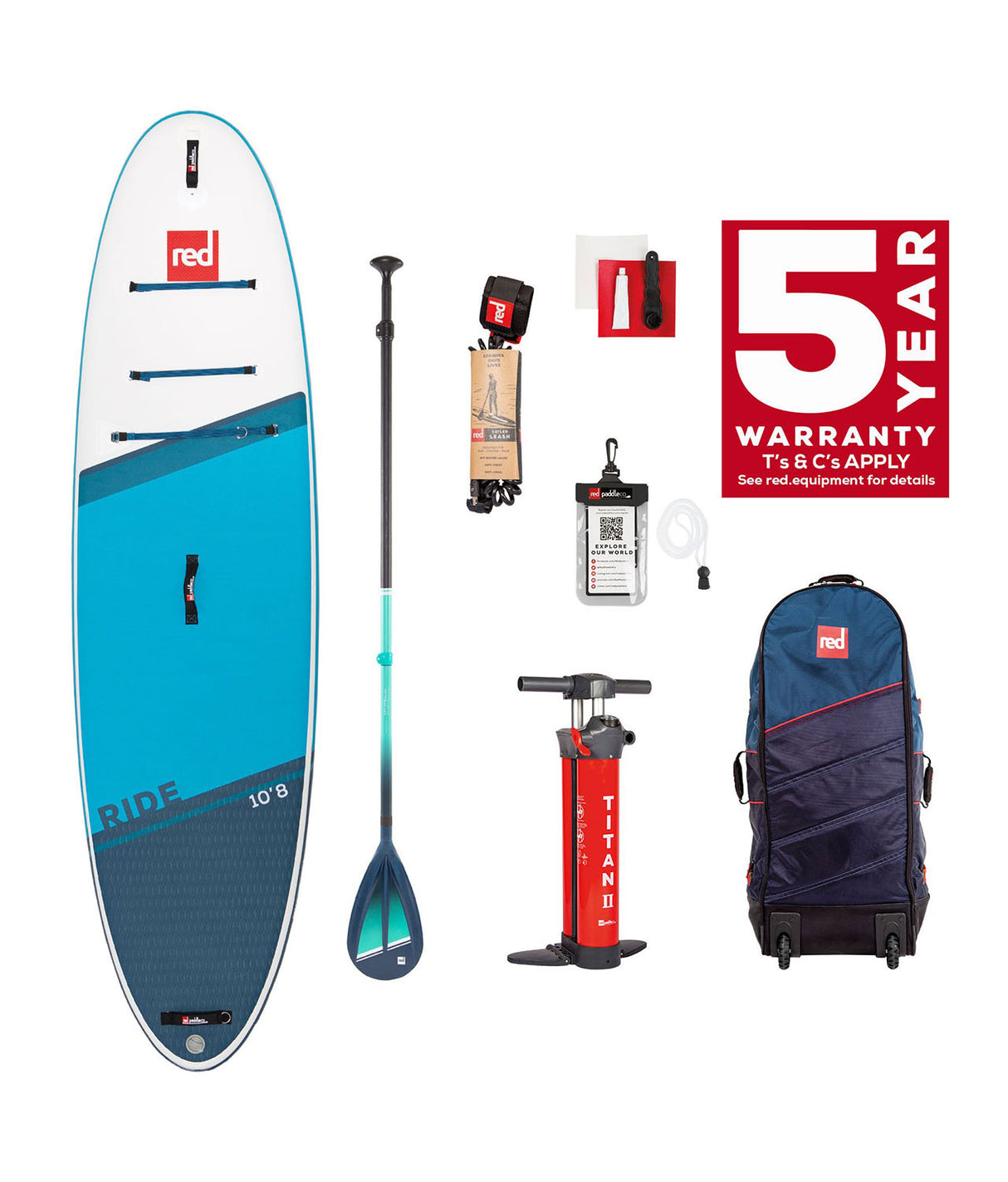 red paddle 10'8 ride pakket