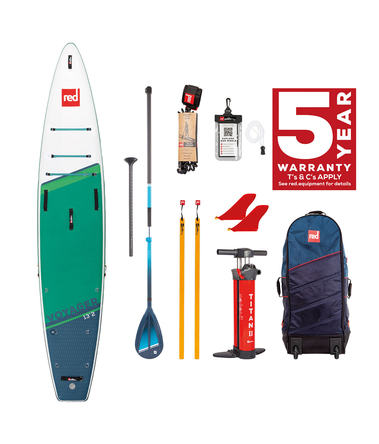 red paddle 13.2 voyager plus pakket