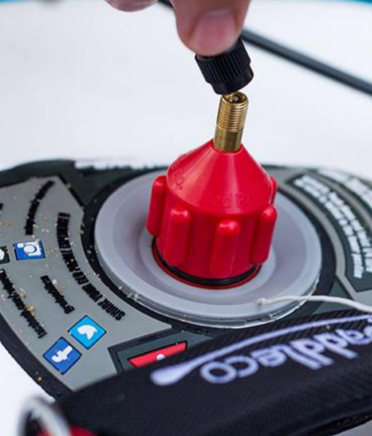 Red Paddle Schrader Valve Adapter