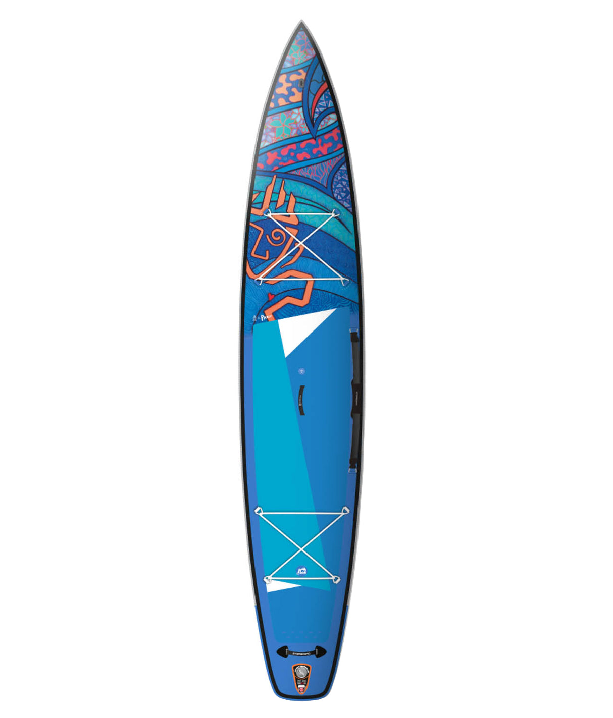 voorzijde van starboard inflatable sup 12'6" x 28" x 4.75" touring s tikhine wave deluxe sc