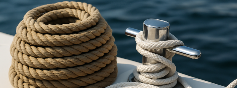 Lijnen en touwen aan boord