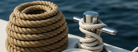 Lijnen en touwen aan boord