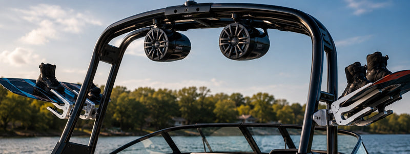 Wakeboard tower op boot