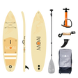 MOAI Sand 10'8 inhoud verpakking met SUP-board, peddel, pomp, leash, vin, repair kit en tas