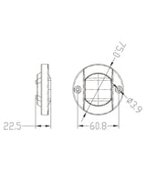 Talamex Heklicht opbouw RVS rond LED 12543009