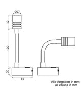 Talamex lampe torche LED Apollo 10-30V dimmable avec chargeur rapide USB-C