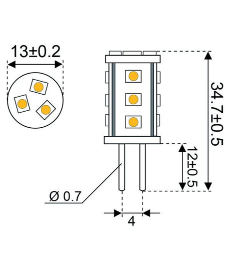 Talamex Ledlamp led15 8-30V G4-onder
