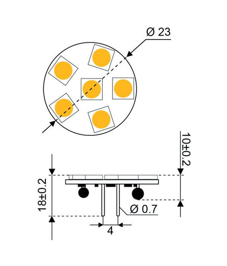 Talamex ledlamp led6 10-30V G4-rug