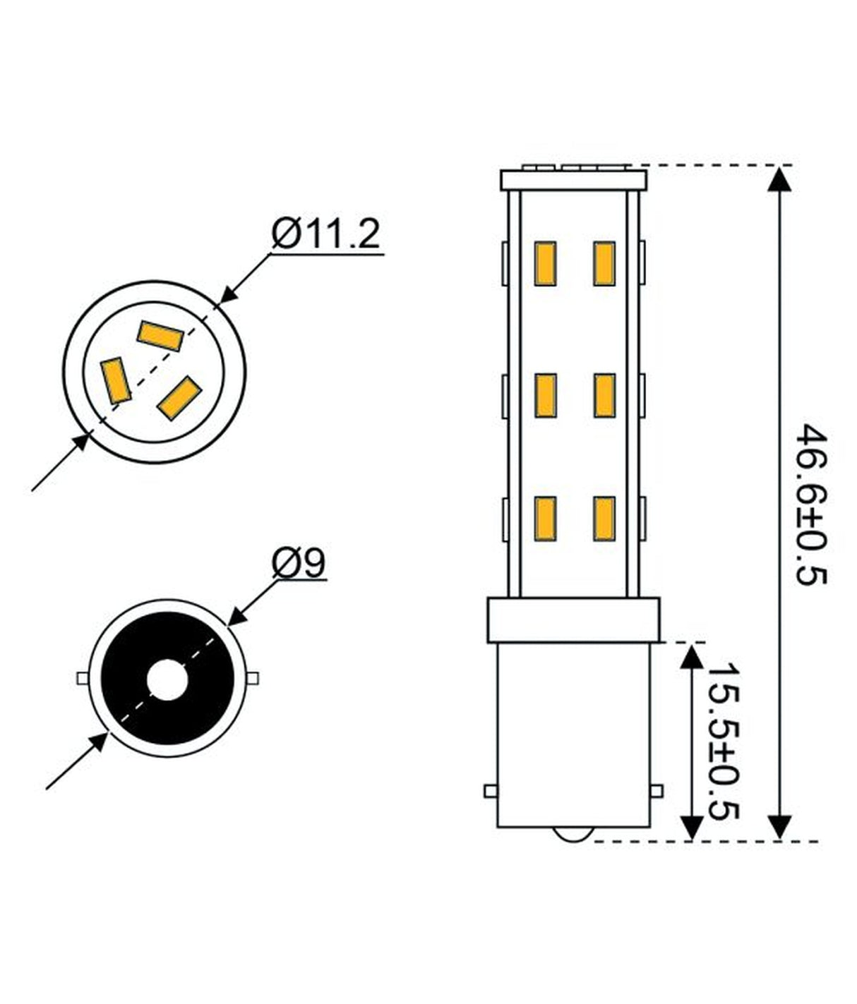 Talamex lampada a LED LED27 10-30V BA9S