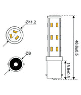 Talamex lampada a LED LED27 10-30V BA9S