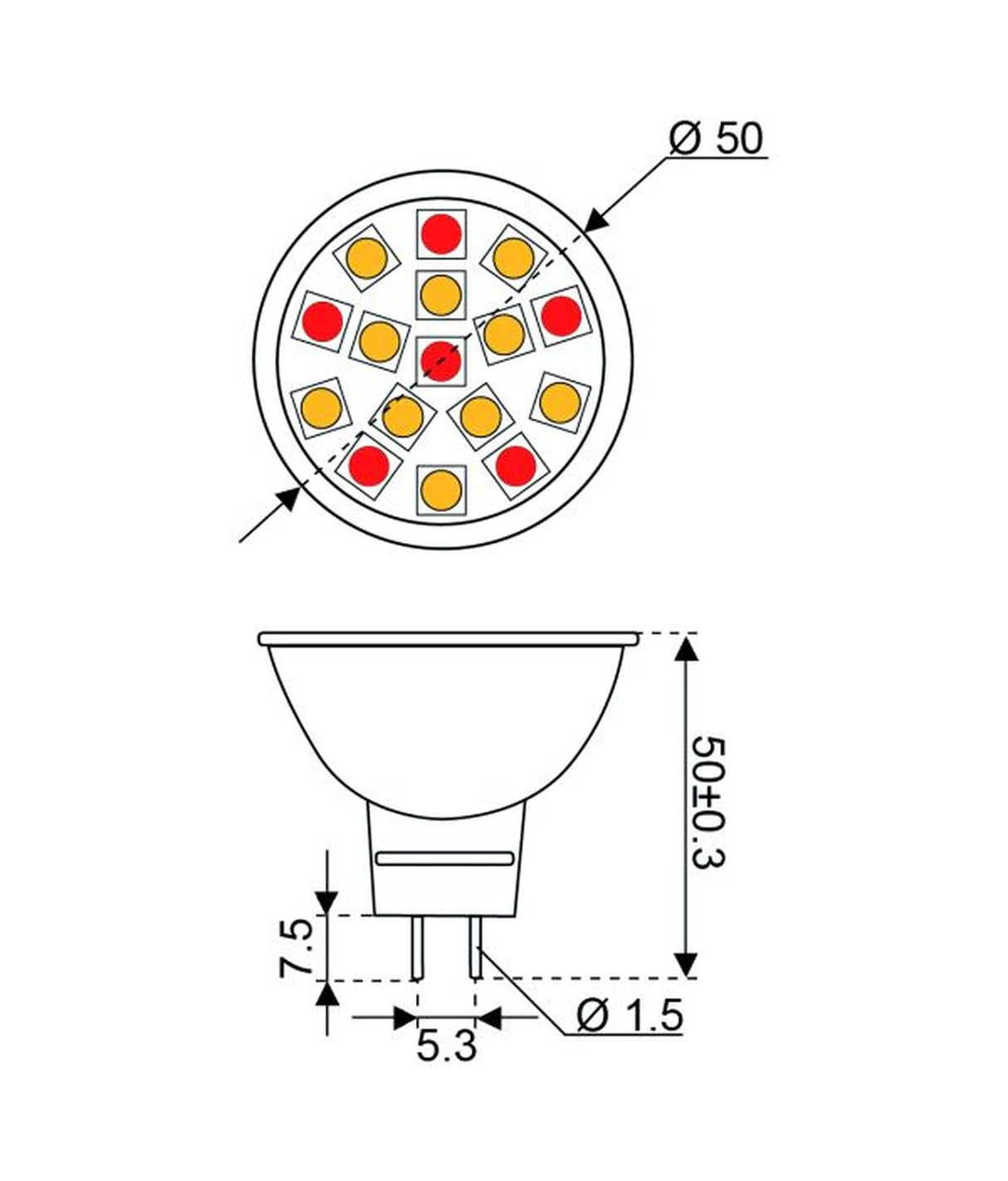 Talamex lampada LED LED16 10–30V G4-onder