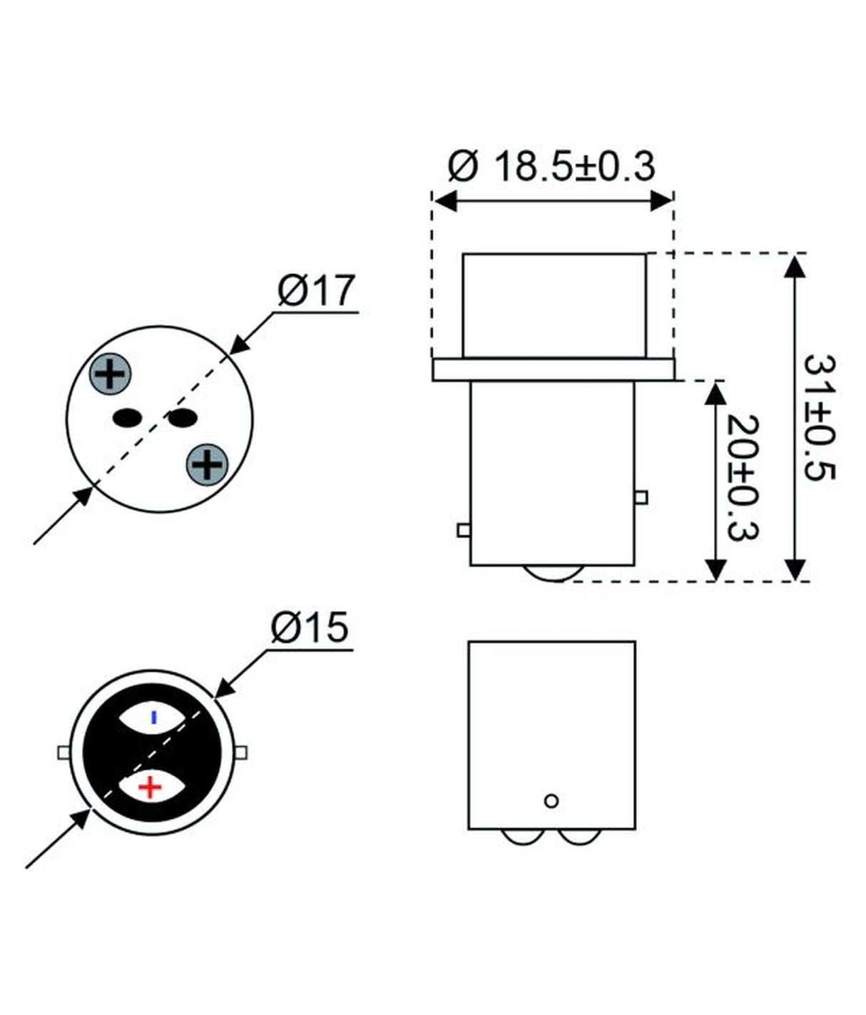 Adattatore Talamex BAY15D a G4 – adattatore lampada 10–30V LED/alogeno