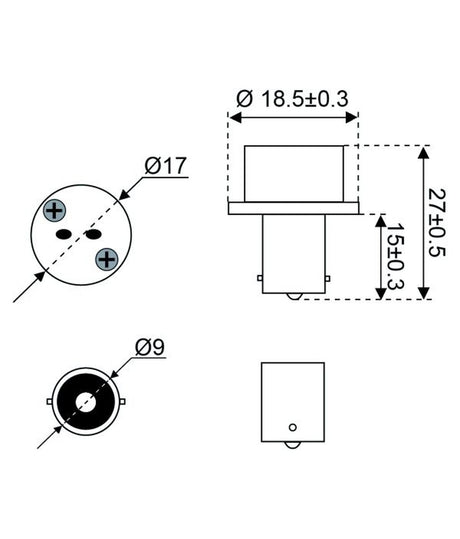 Talamex Adapter BA9S naar G4 – 10-30V laagspanning, LED en halogeen