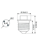 Adattatore Talamex E27 a G4 – 10–30V bassa tensione