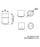 Adattatore Talamex B22 a E14