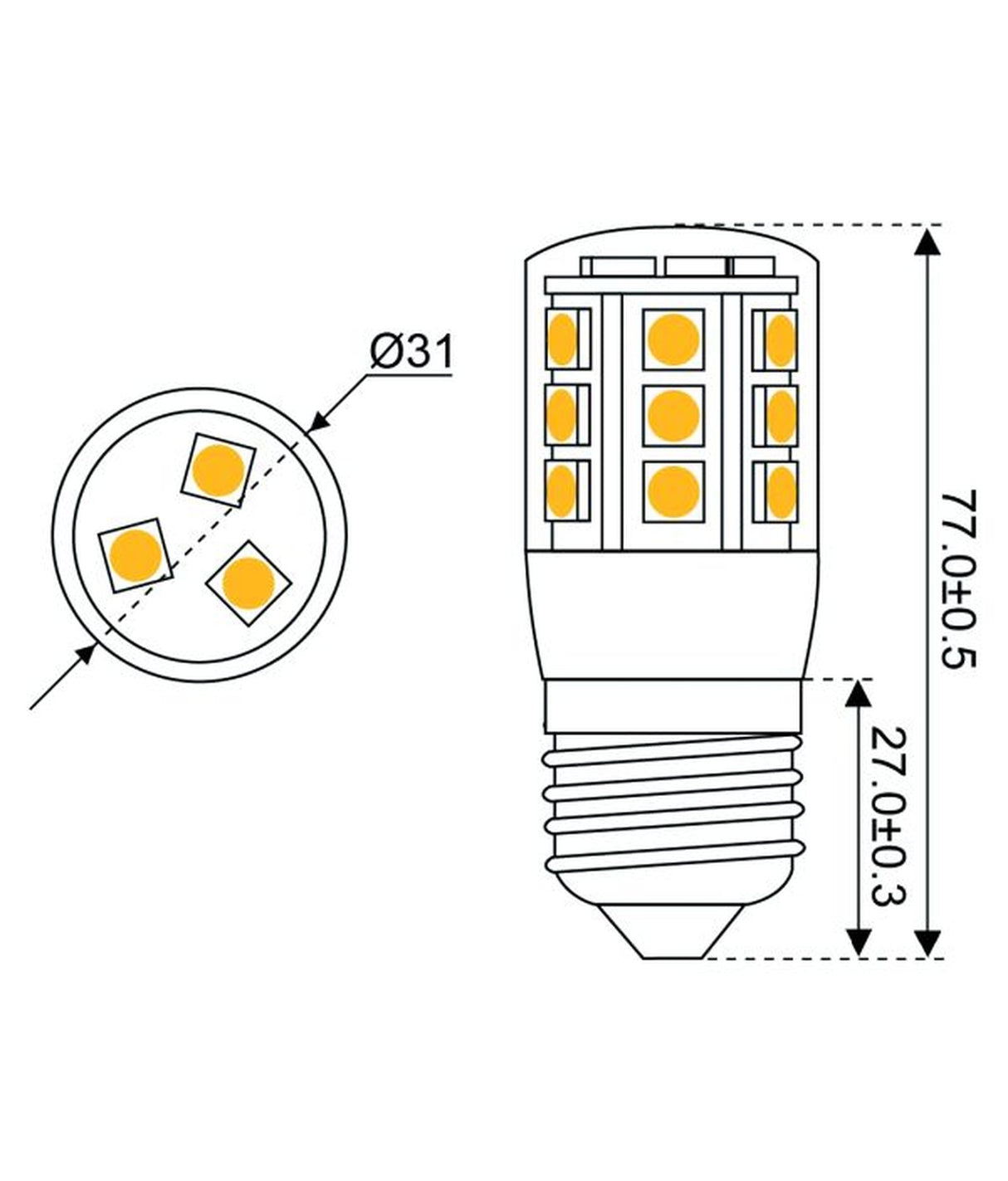 Talamex lampada LED LED24 10-30V E27