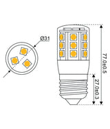 Talamex lampada LED LED24 10-30V E27