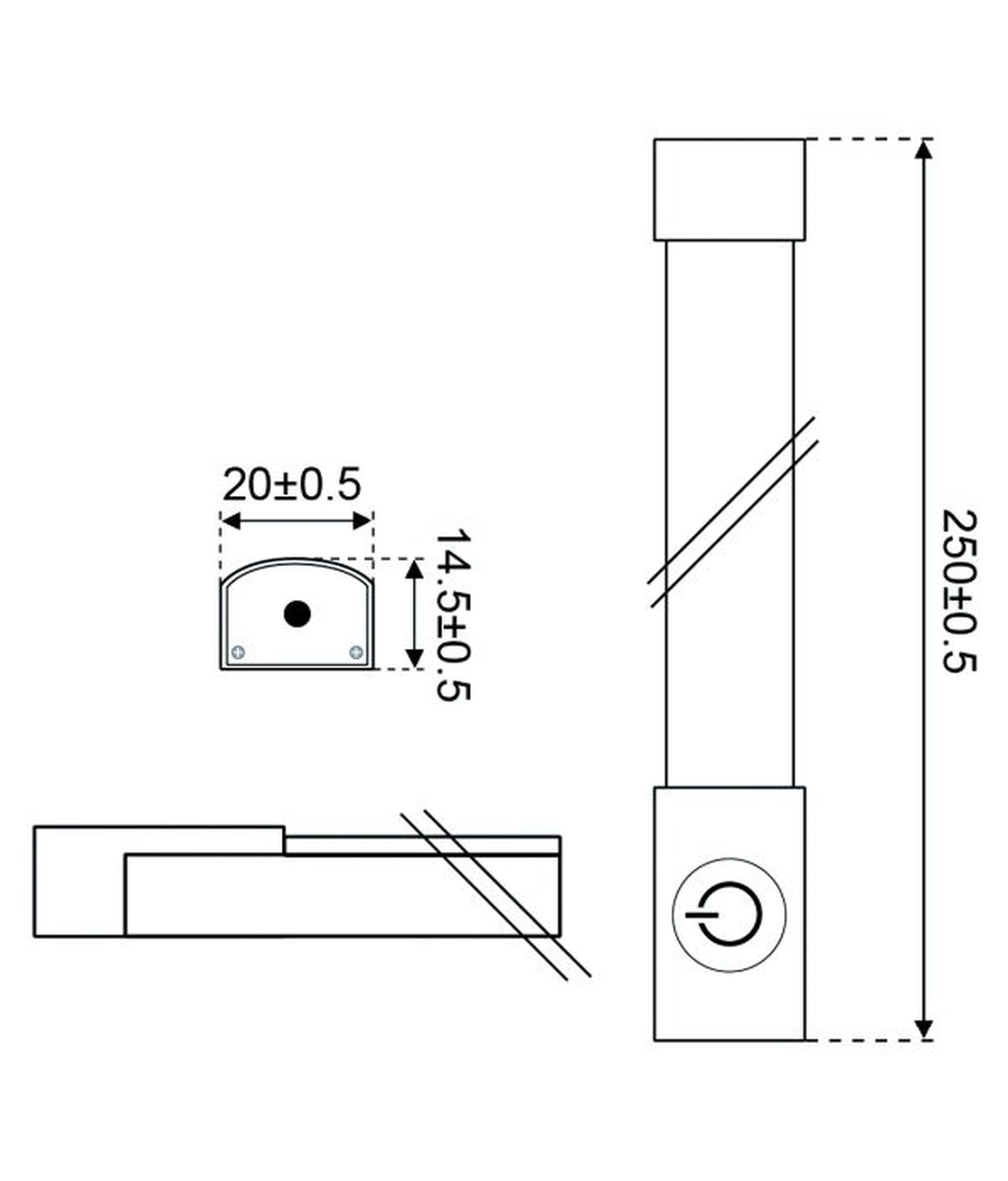 Talamex lampada a LED led45 12–14V striscia luminosa – con interruttore touch
