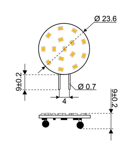 Talamex ledlamp led15 G4-side 10–30V 2700k