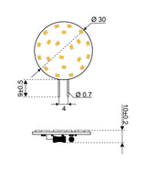 Talamex lampada LED LED21 10-30V G4-laterale 2700K
