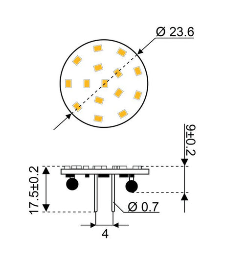 Talamex LED-lamp LED15 10-30V G4-rug 2700K