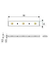 Talamex led120 striscia luminosa 12V 0,5 m 2200–4000K – IP65, flessibile