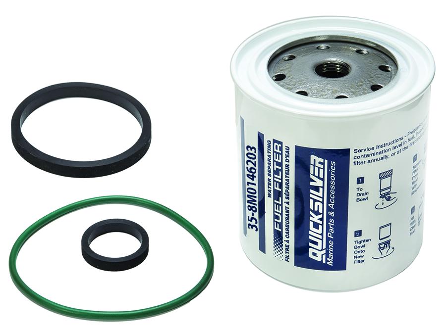 8M0146203 Waterafscheidend brandstoffilter past op quicksilver 10 micron