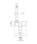 Trem Wasserhahn Chrom einzeln 17486015 – Schwenkauslauf, 3/8" M