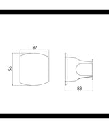 Trem Built-in shower with 4m hose 64x70mm installation dimensions