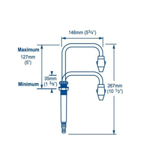 Whale Telescopische uitloop + kraan FT1160