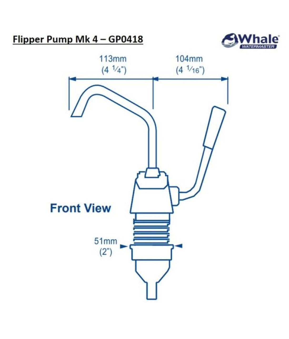 Palpeur de baleine pomp frais standard Mk4 GP0418